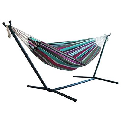 Pretty Comy Hamaca para Acampar, Hamacas Dobles Hamacas Portátiles Ligeras Individuales/Dobles para Interiores, Exteriores, Viajes, Playa, Senderismo,