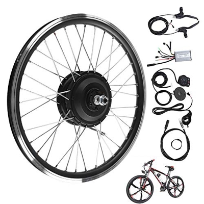 Kits de conversión de Bicicleta eléctrica, Motor de 36V/48V 250W Pantalla LED KT900S Kit de conversión de Bicicleta eléctrica de Rueda de 20"para Fren