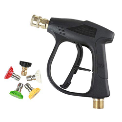 Honeyhouse Pistola limpiadora de alta presión con 5 boquillas de agua, pistola de alta presión de 3000 psi, rosca exterior M22, apta para equipos mecá precio