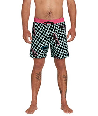 Volcom Flashback Trunk 17" Bañador, Hombre, Resin Blue, M