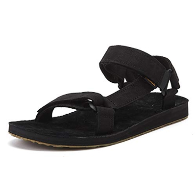 Teva Original Universal-Leather, Sandalias de Punta Descubierta Hombre, Negro (Black Blk), 42 EU