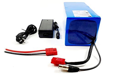 TZIPower Batería para bicicleta eléctrica de 48 V y 50 Ah, de PVC, con marco de iones de litio