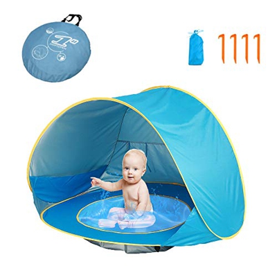 HUSAN Tienda de campaña portátil para bebés Playa, Instantáneas Tiendas Camping para niños, Piscina para Tienda de campaña Ligera UPF 50 + Refugio par