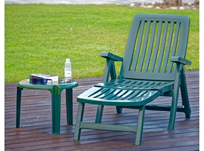 Garden Life 6043V Cama Plegable con Ruedas, Verde, 85x67.5x15 cm