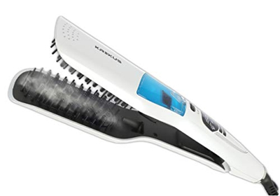 KREXUS EX9110 Cepillo alisador 2 en 1 – Plancha de vapor, plancha de vapor, cepillo alisador de pelo, cepillo alisador de pelo, cepillo de aire calien