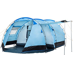 CampFeuer Tienda de Campaña Familiar Super+ I 4 Personas I Columna de Agua 3.000 mm I Impermeable I Ultraligera (Azul/Negro) precio