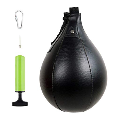 Wisson Bola de Velocidad de Boxeo, Cuero de PU en Forma de Pera, Bolsa de Boxeo Colgante, Bolsa de Velocidad giratoria para Boxeo, MMA, Muay Thai, Fit