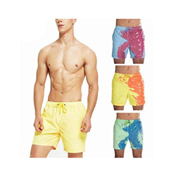 WW Pantalones de Playa de Verano para Hombres, bañadores de Color mágico, bañadores Europeos y estadounidenses de Gran tamaño, bañadores de Cambio de  en oferta