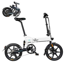 Coolautoparts Bicicleta Eléctrica Plegable 16 Pulgadas Bicicletas Bici de Ciudad/Montaña 250W 25km/h Ciclomotor de 3 Niveles Bateria de Litio de Alumi en oferta