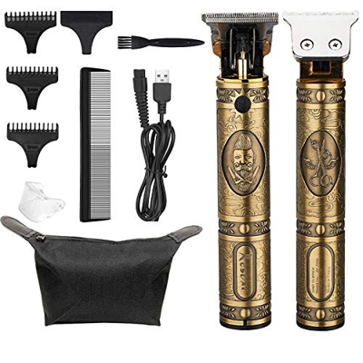 Cortapelos Eléctrica Hombres Profesional Cortapelo USB Recargable Barbero, Máquina Cortar Pelo Recortadora de Barba de para Barba y Cabello con 4 Pein
