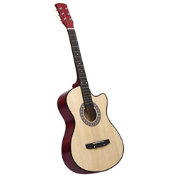 pedkit Guitarra Acústica Occidental Cutaway 6 Cuerdas para Principiantes de Guitarra para Estudiantes Niños Adultos Madera Tilo 38 Pulgadas precio