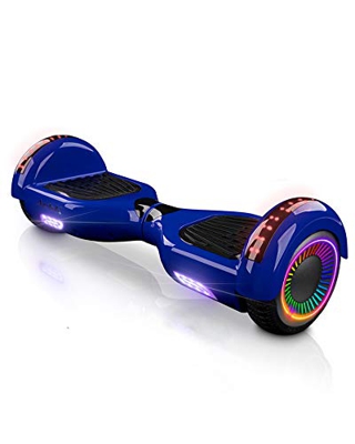 ACBK - Hoverboard Patinete Eléctrico Autoequilibrio con Ruedas de 6.5" (Altavoces Bluetooth + Ruedas Led integradas) Velocidad máxima: 10-12 km/h - Au
