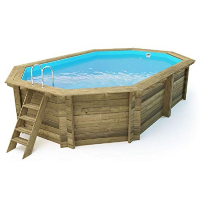 Salone Negozio Online Piscina octogonal de madera impregnada diámetro 486 x 336 x 120 cm