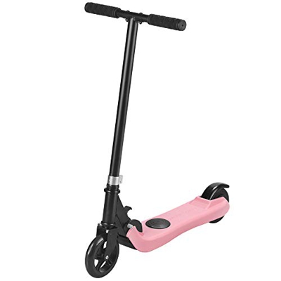 Riding' times Patinete eléctrico para niños y jóvenes, Entre 5 y 12 años, 4-6 km/h, 5 Pulgadas Llanta, Plegable ( Rosado )