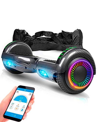 ACBK ACBKD01APPV36CARB Hoverboard, Juventud Unisex, Carbono, Rueda 6.5"