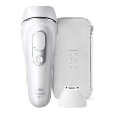 Braun - Depiladora De Luz Pulsada IPL Silk-expert Pro 5 Con Funda De Viaje Edición Limitada 100º Aniversario Blanco