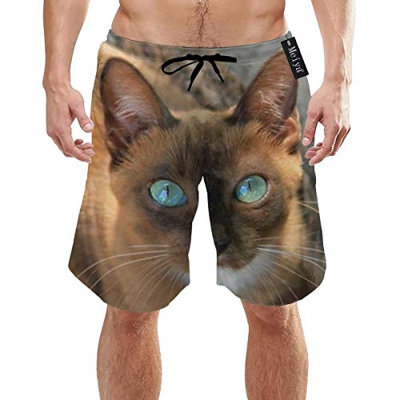 Bidetu North Wildcat Shorts de baño para Hombre Shorts de Playa de Secado rápido con Bolsillos M