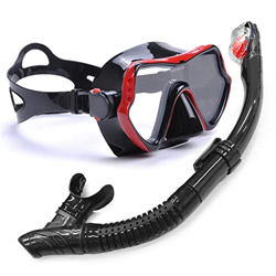 MHSHKS Máscara De Esnórquel Máscara De Snorkel Profesional Máscara De Gafas De Buceo Antivaho Conjunto De Snorkel para Buceo, Natación, Snorkel Y Otro características