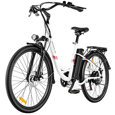 VIVI Bicicleta Eléctrica 250W 26"Bicicleta Eléctrica de Crucero/Bicicleta Eléctrica de Ciudad con Batería Extraíble de Iones de Iitio de 8 Ah, Shimano