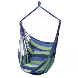 Columpio de Hamaca Colgante Colorido de Tela Hamaca Fuerte 150 kg Silla de computadora de 5 Colores Relax en oferta