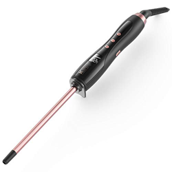 Kipozi Rizador De Pelo Fino, Plancha Rizadora De 9 Mm Con Cuerpo De CeráMica, Pinzas rizadoras PequeñO Con Temperatura Ajustable, Guante Resistente Al en oferta