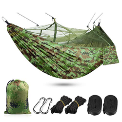 Hamacas Colgantes Portátil, Hamaca Mosquitera Ultraligera y Transpirable para Viaje y Camping, 260x140cm, Capacidad 300KG, Nailon de Paracaídas de Sec en oferta