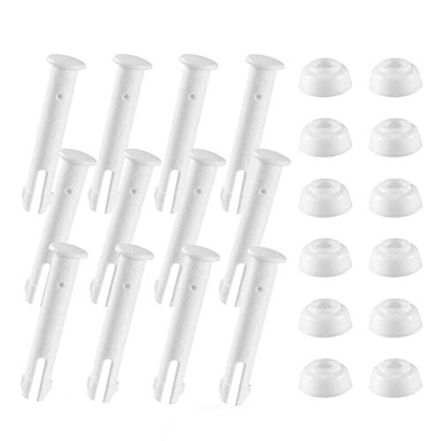 Delisouls 12/24 piezas de plástico para juntas de piscina, para 10 pines de juntas de piscina de 12 pies sobre el suelo, pasadores de plástico para ju