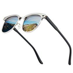 Cyxus Gafas de Sol Medio Marco, Gafas de Sol Polarizadas para Hombre y Mujer UV400 Protection - Stylo Clásico Retro características