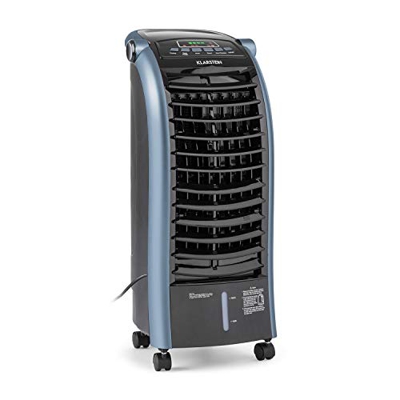 Klarstein Maxfresh - Enfriador de aire 3 en 1, Climatizador evaporativo, 55 W, 444 m³/h, 4 velocidades, 3 modos: normal, naturaleza, noche, Temporizad