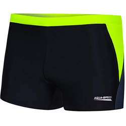 Aqua Speed Dario Mens Bañadores | Pantalones de baño para Hombres | Protección UV | 01. Negro/Gris/Amarillo Fluo | Tamaño: M características