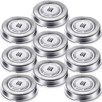 SH30 Cabezas de Repuesto Compatible con Afeitadora Eléctrica Series 1000, 2000, 3000 Clic y Estilo con Cuchilla Puntiaguda, No Original (9 Piezas)