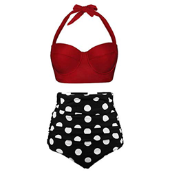 VJJ AIDEAR Women Retro Vintage Underwire High Waisted Bathing Suits Bikini Set características