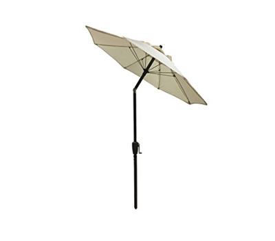 Dehner - Sombrilla Vido, diámetro 150 cm, Aluminio y poliéster, Color Beige