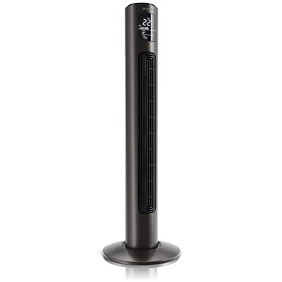 BRANDSON - Ventilador de torre con mando a distancia y oscilación de 60° - Ventilador de pie - Ventilador de columna - 96 cm - Ventilador con 3 veloci