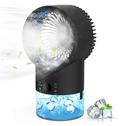 Aire Acondicionado Portatil Enfriador Aire, EEIEER 4 en 1 Mini Air Cooler Personal Aire Acondicionado Portátil Oficina Turbo-Ventilador Humidificador  características