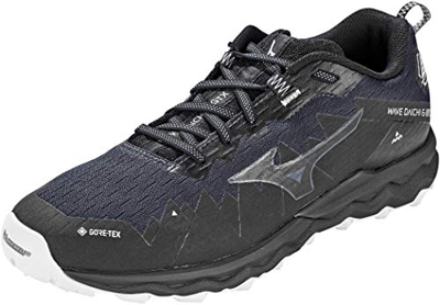 Mizuno Wave Daichi 6 GTX, Zapatillas para Carreras de montaña Hombre, Indiaink Pgold Negro, 40 EU