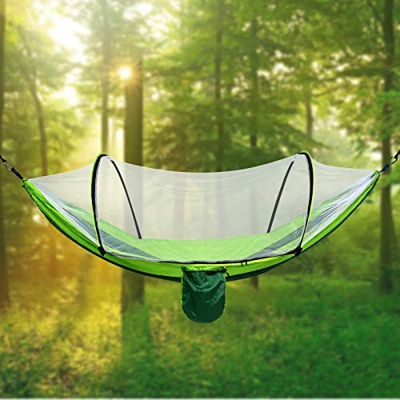 Portátil Hamaca,Doble Hamacas de Camping,Hamaca para Acampar con mosquitero,2 mosquetones Premium y 2 Correas de Nylon.Adecuado para Senderismo, Acamp