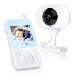KYG Vigilabebés Inalambrico Bebé Monitor Inteligente con LCD 2.4 Pulgadas, Modo VOX Cámara Visión Nocturna Alarma de Temperatura Monitor Conexión Esta en oferta