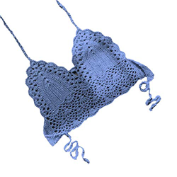 Level Ganchillo Que Hace Punto del Bikini Envuelta Pechos de la Mujer Atractiva de SPA de baño Partido de baño Top Sujetador de la Ropa Interior precio