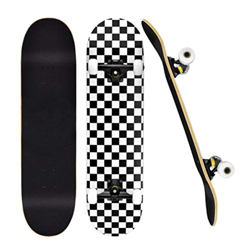 HBHHYRT Skateboard 31"× 8" Pro Skateboard Completo 7 Capas De Arce De Alta Tenacidad para Principiantes/Profesionales/Niños/Adultos en oferta