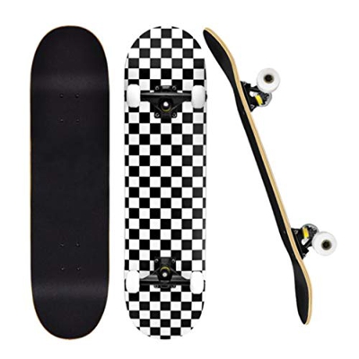 HBHHYRT Skateboard 31"× 8" Pro Skateboard Completo 7 Capas De Arce De Alta Tenacidad para Principiantes/Profesionales/Niños/Adultos