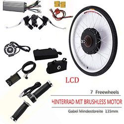 OUKANING - Kit de conversión para bicicleta eléctrica de 26 pulgadas (36 V, 250 W, LCD, para bicicleta trasera) características