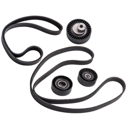 2x Contitech V-ribbed Belt y 3x Roller para BMW E46 E39 E38 X5 E53 11281437475 en oferta