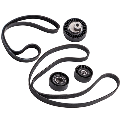 2x Contitech V-ribbed Belt y 3x Roller para BMW E46 E39 E38 X5 E53 11281437475