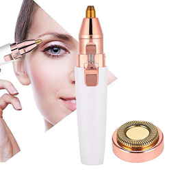 Afeitadora para el cabello con forma de lápiz labial 2 en 1, recortadora de cejas eléctrica, máquina de afeitar portátil para depilación características