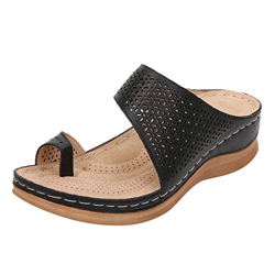 Sylar Sandalias con Punta Abierta para Mujer Vestir cuña Alta tacón Roma de Playa Casual Zapatos Verano Fiesta Chancla Peep Toe Correa Trasera 2021 precio