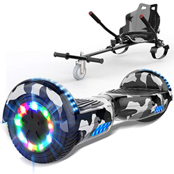 GEARSTONE HoverBoard monopatín + HoverKart con Bluetooth e iluminación LED 6,5 pulgadas Scooter eléctrico Self Balance Scooter E Overboard para niños  en oferta