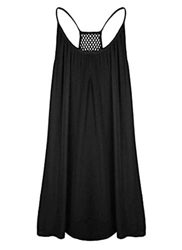 Avondii Vestido de gasa para mujer, largo hasta la rodilla, para playa, sin hombros, para verano Negro XXL características