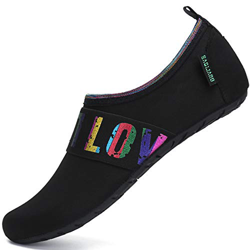 SAGUARO Hombre Mujer Zapatos de Agua Playa Escarpines Zapatillas de Deportes Acuáticos Buceo Surf Snorkel Yoga Piscina, Negro 38/39 características