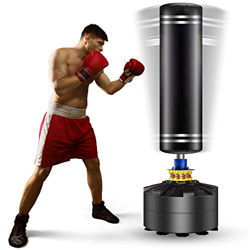 Kitopa Saco de boxeo de pie libre, soporte para saco de boxeo pesado con base de ventosa para adultos y jóvenes hombres como máximo 82,6 kg de soporte precio